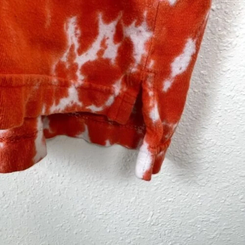 Evolution in Design XL Tie Dye SAVAGE Orange Blue Graphic Short Sleeve T-shirt